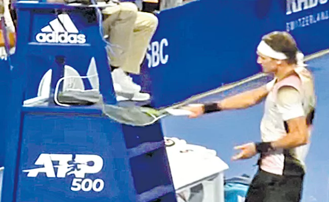 Alexander Zverev attacks umpire chair, thrown out of Mexicana Open after doubles defeat - Sakshi