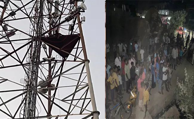 Minor Climbs Cell Tower Over Love Matter In Srikakulam District - Sakshi