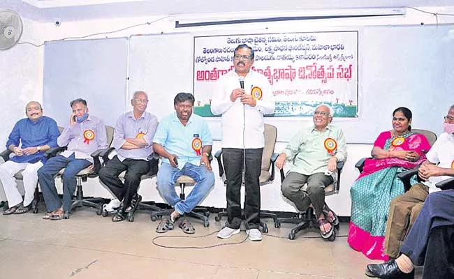 Telangana: Juluri Gouri Shankar Says Protect Mother Tongue - Sakshi