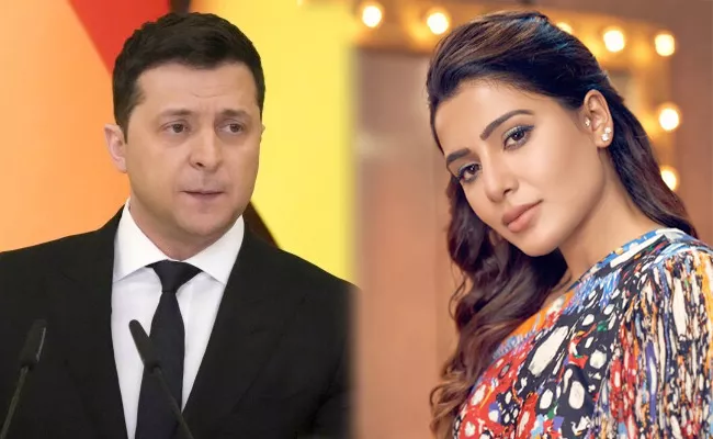 Russian Invasion Samantha Hails Ukrainian President Volodymyr Zelensky - Sakshi