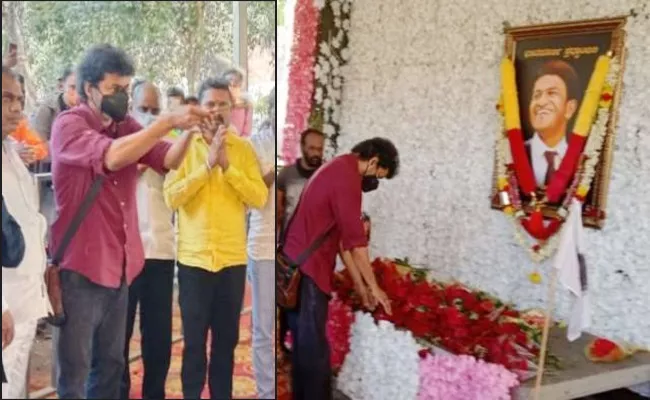 Thalapathi Vijay Visit Of Puneeth Rajkumar grave became Controversial - Sakshi