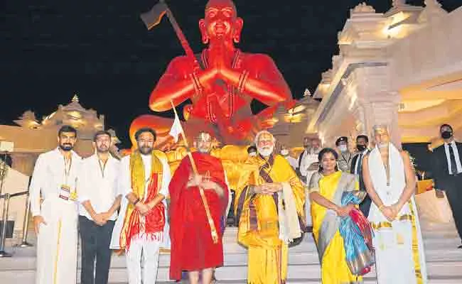 Hyderabad: Pm Narendra Modi Visits Statue Of Equality Muchintal - Sakshi