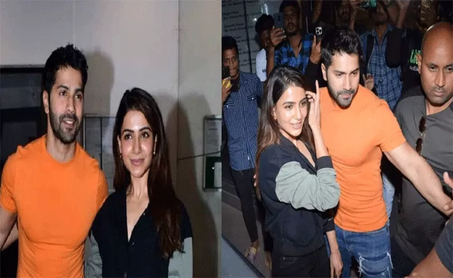 Varun Dhawan Protects Samantha From Paparazzi, Watch Video - Sakshi