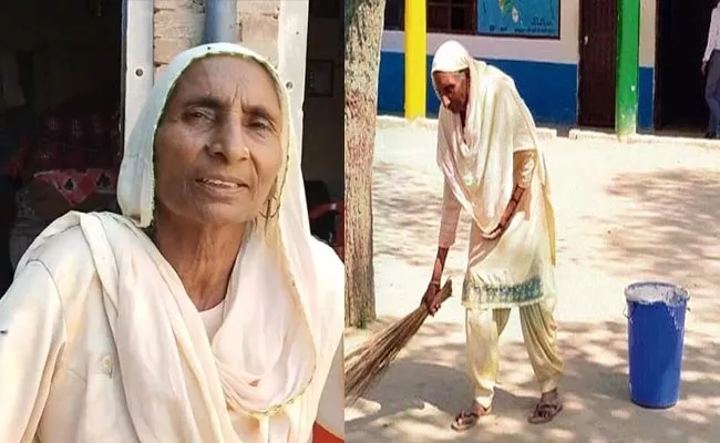 AAP MLA Labh Singh Mother Still Works As Sweeper In School - Sakshi