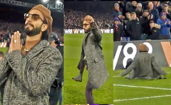 Bollywood Super Star Ranveer Singh Penalty Challenge Viral FootBall Match - Sakshi