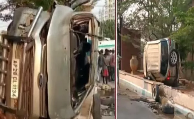 Terrible Road Accident At Hyderabad Gachibowli - Sakshi