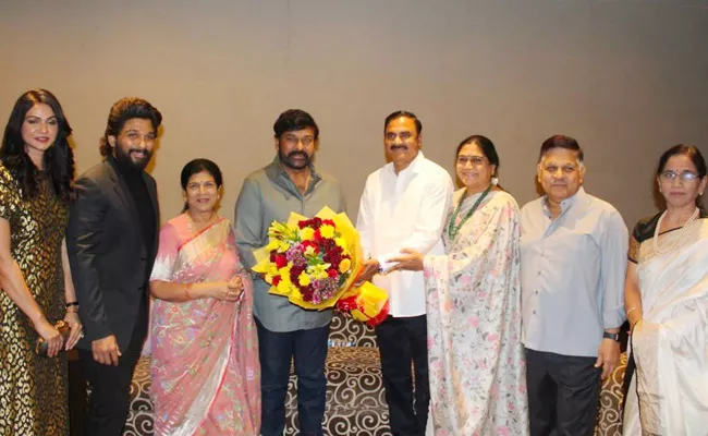 Allu Arjun Uncle Chandrasekhar Reddy Given Party For Pushpa Success - Sakshi