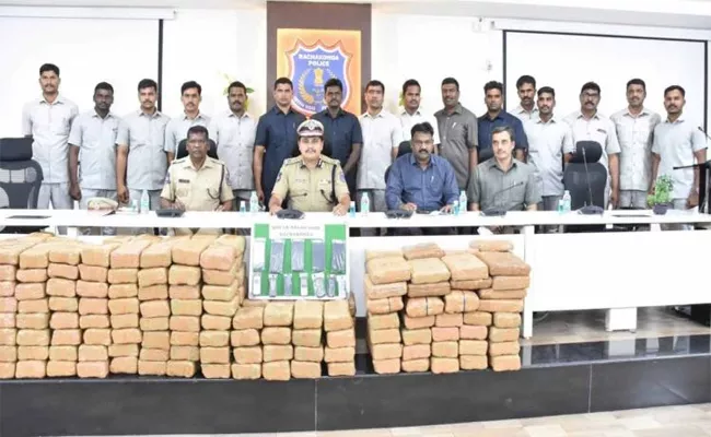 Hyderabad: 410 KG Of Ganja Seized at Keesara, Arrested 3 people - Sakshi