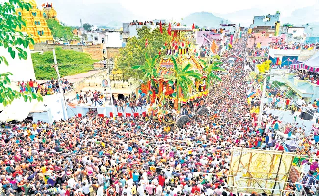 Lakshminarasimha Swami Brahma Rathodsavam Celebrations Grandly - Sakshi