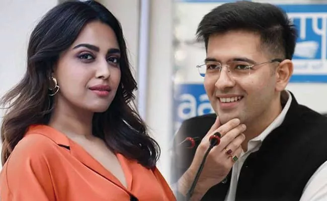 Swara Bhasker Congratulate Raghav Chadha - Sakshi