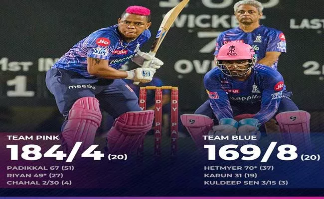 IPL 2022: Devdutt Padikkal, Shimron Hetmyer Score Big In RR First Practice Game - Sakshi