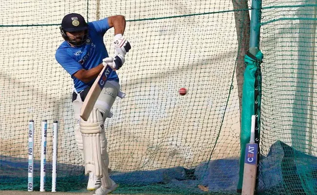 Rohit Sharma Sweats It Out In The Nets Ahead Of srilanka 1st - Sakshi