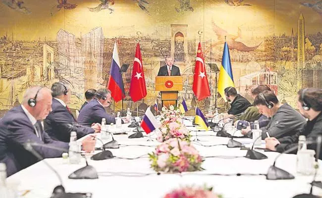 Ukraine Russia Peace Talks Kick Off In Istanbul Erdogan Urges End To Tragedy - Sakshi