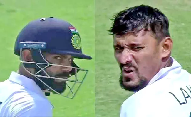 Virat Kohli Gives Death Stare Look For Suranga Lakmal 1st Test Vs SL - Sakshi