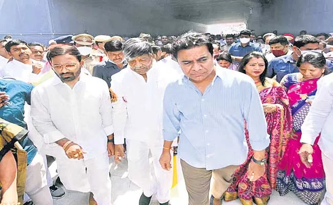 Hyderabad: KTR Inaugurates Tukaramgate RUB - Sakshi