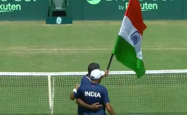  Bopanna Sharan pair keeps India in World Group  - Sakshi