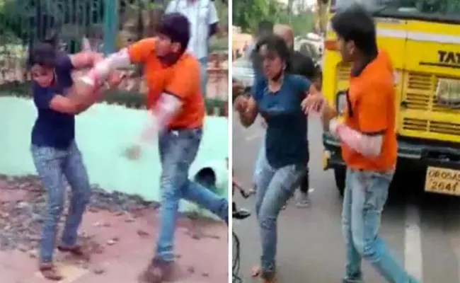 Viral Video Shows Food Delivery Executive Thrashing A Girl  - Sakshi