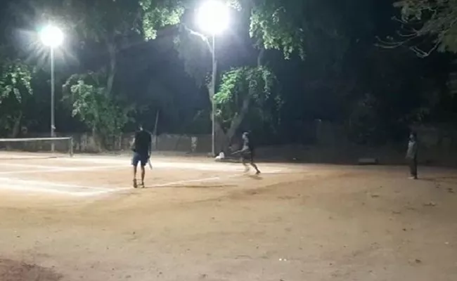 VRAs Again Spotted As Ball Boys At Nirmal Collector Tennis Court - Sakshi