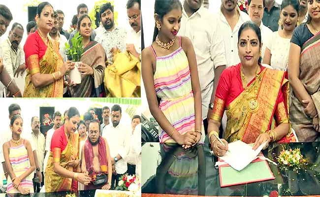 Ushashri Charan Take Charge as Women and Child Welfare Minister - Sakshi