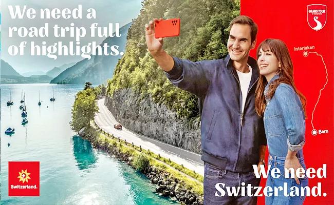 Roger Federer and Anne Hathaway travel in Switzerland - Sakshi