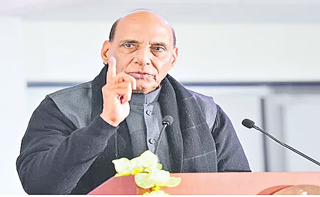 Union Minister Rajnath Singh strong message to China - Sakshi