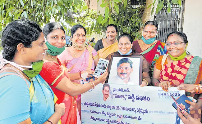 Third installment for savings societies YSR Sunna Vaddi Scheme - Sakshi