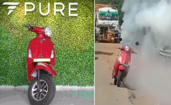 Hyderabad based PURE EV Decided to recall Its two wheelers Amid Fire accidents - Sakshi