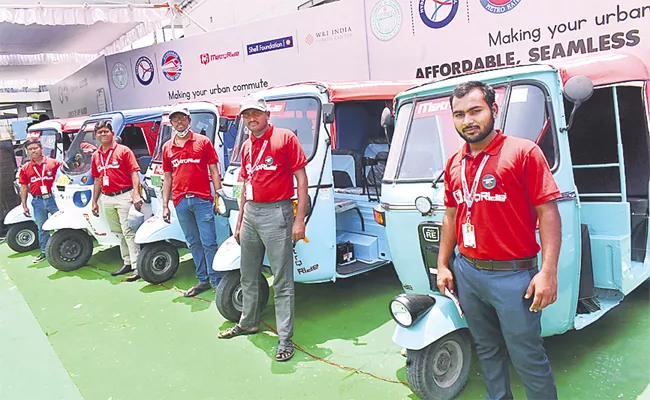 Hyderabad Metro Launches Electric Auto Service At 2 Stations - Sakshi