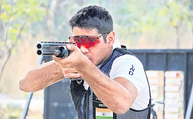 India Opens Medal Tally Mens Trap Team Event Bronze ISSF World Cup - Sakshi