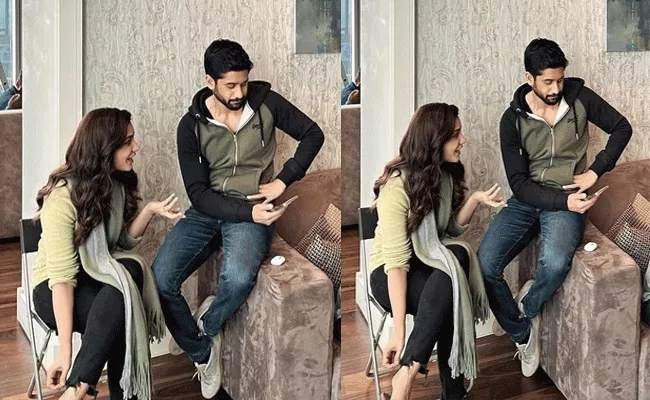 Naga Chaitanya And Raashi Khanna From Thank You Sets Pics Viral - Sakshi