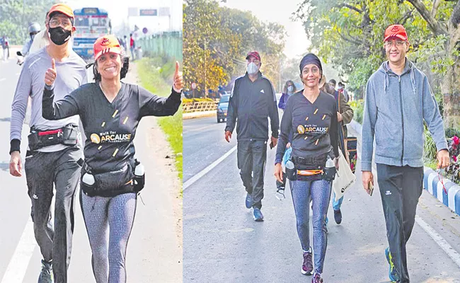 Architect Gita Balakrishnan walking from Kolkata to Delhi  - Sakshi