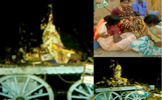 Thanjavur: Few Electrocuted During Temple Chariot Procession - Sakshi