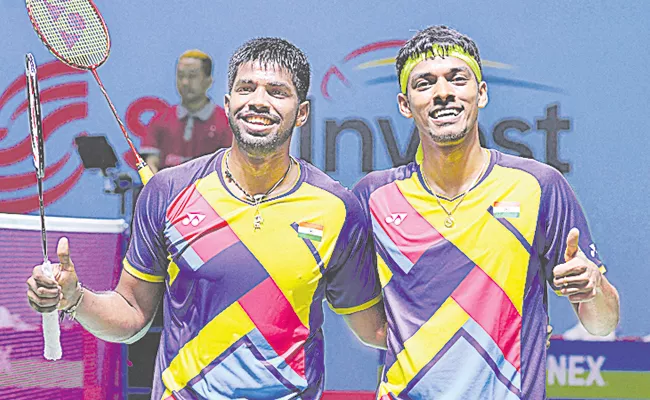 Asia Badminton Championship Satwik Sairaj Chirag Shetty Enters Pre Quarters - Sakshi