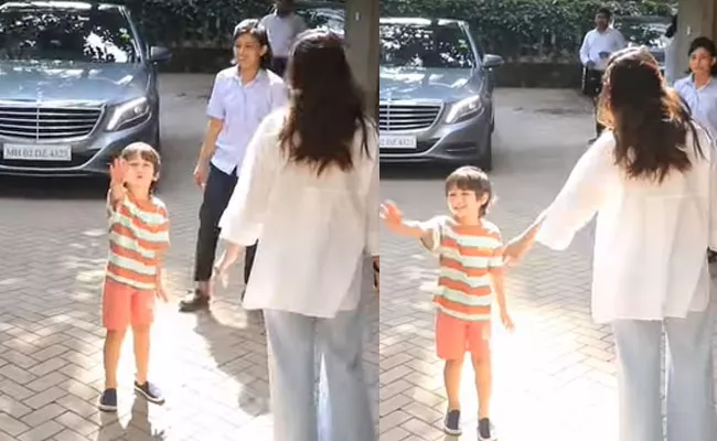 Kareena Kapoor Son Taimur Ali Khan Fire On paparazzi While Take Photos - Sakshi