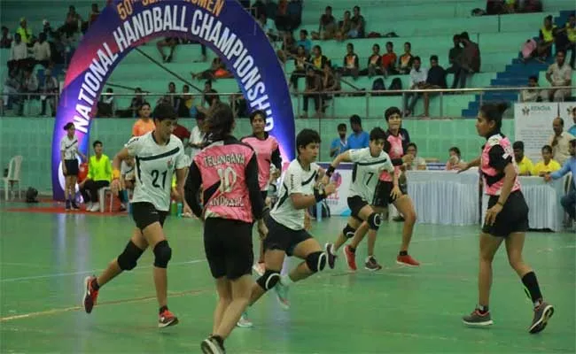 Telangana Wins Bronze In National Women Handball Championship - Sakshi