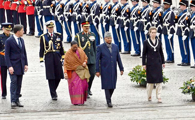 President Ram Nath Kovind Receives Warm Welcome In Netherlands - Sakshi