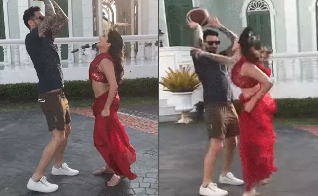 Sunny Leone Plays Basketball In A Saree video Goes Viral - Sakshi