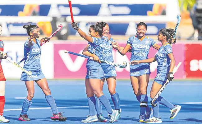 Women Junior World Cup: India beat South Korea 3-0 to enter semifinals - Sakshi