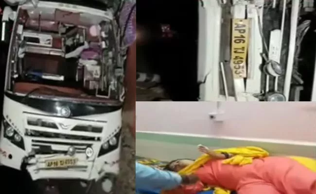 Road Accident At Nalgonda Miryalaguda - Sakshi