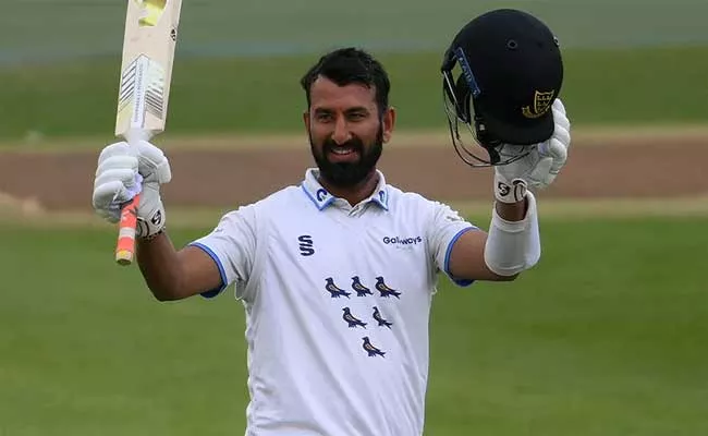 Pujara Scores Second Double Ton In County Championship - Sakshi