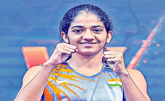 Young Woman Boxer Neethu Enters 2nd Round Senior Boxing Championship - Sakshi