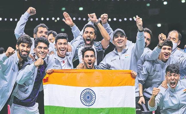 Thomas Cup 2022: Indian mens badminton team has created history in the Thomas Cup 2022 - Sakshi