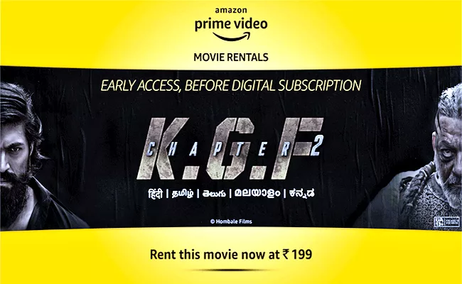 Amazon Prime Movie Rentals: KGF Chapter 2 Now Available For Early Access Rentals On OTT - Sakshi