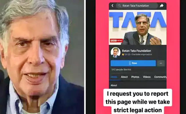 Ratan Tata Warned Face Facebook page scamming people in his name - Sakshi