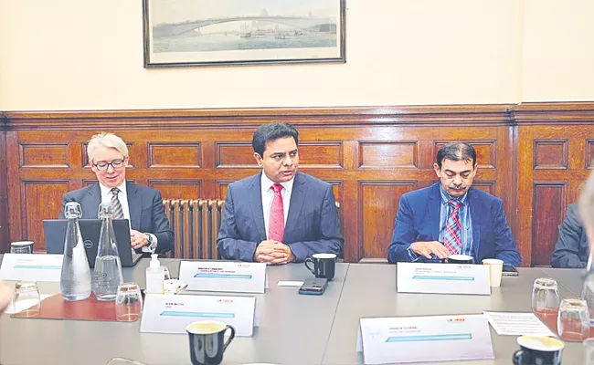 Telangana It Minister Ktr Interacts With Top Companies in London - Sakshi