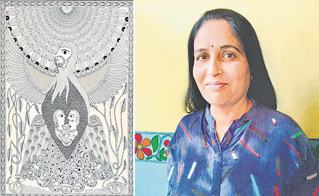 Indian artist Pushpa Kumari exhibited as part of Global Positioning - Sakshi