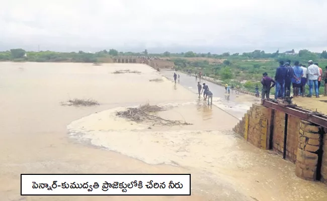 Water In Penna River After Three Decades - Sakshi