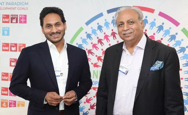 AP CM Jagan Met Tech Mahindra CEO CP Gurnani and Dassault systems vice president Verzelen - Sakshi