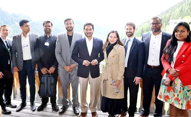 AP CM YS Jagan Met Unicorn Companies Founders and CEOs at WEF in Davos - Sakshi