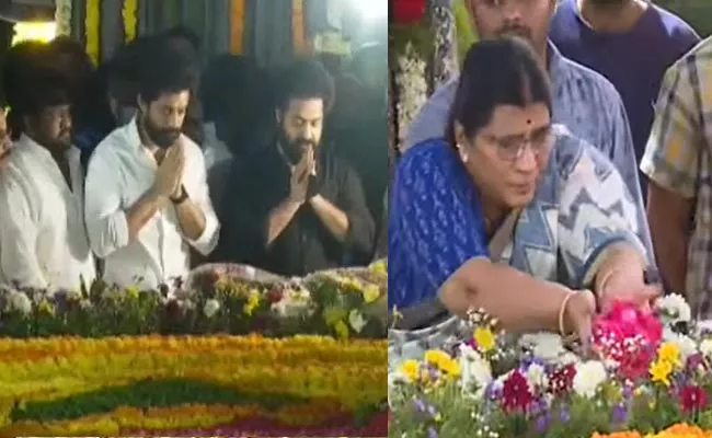 Family Members Paying Tribute To NTR - Sakshi